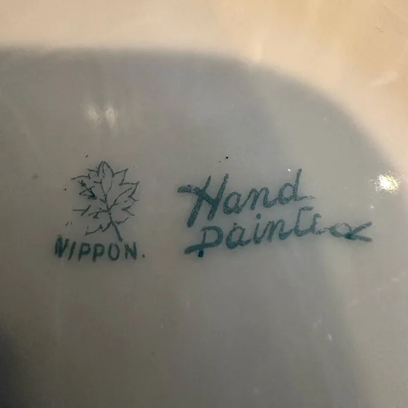 Nippon Floral Decorative Plate with Gold Accents
